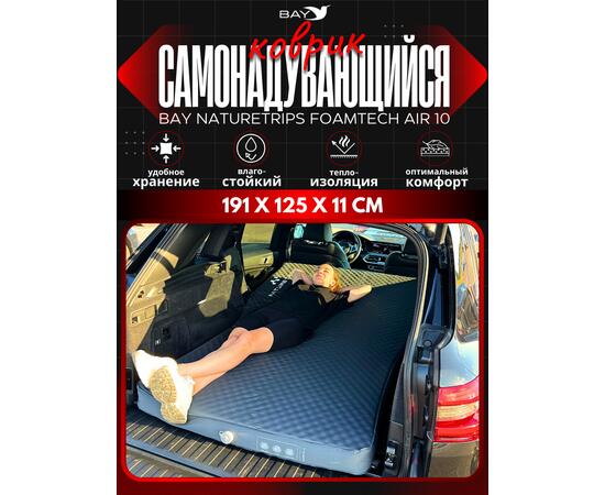 Самонадувающийся коврик Bay NatureTrips FoamTech Air 10 (авто) 191x125x11 см