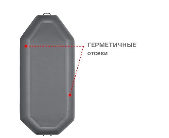 Надувная лодка Фрегат М-5 Оптима Лайт (300 см) Серый