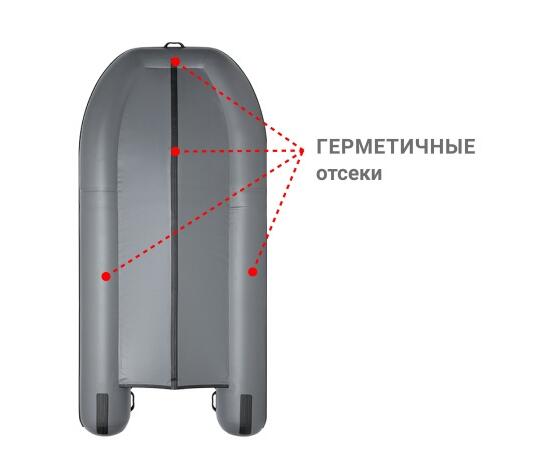Надувная лодка Фрегат 370 С Серый