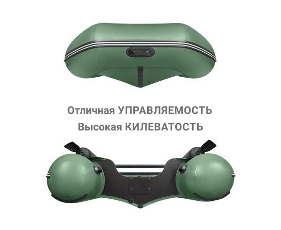 Надувная лодка Фрегат 390 F (Ф), с фальшбортом Зеленый