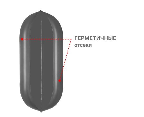 Надувная лодка Фрегат М-5 У (300 см) Серый