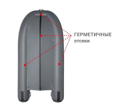 Надувная лодка Фрегат 430 С Серый