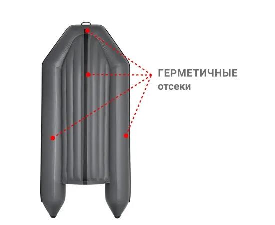 Надувная лодка Фрегат 320 Е НДНД серый