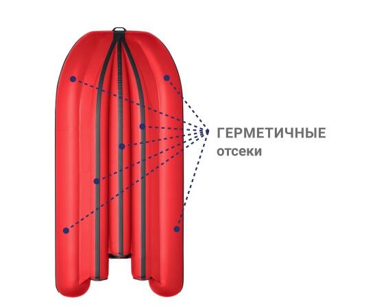 Надувная лодка Фрегат 310 Fm (ФМ) Красный