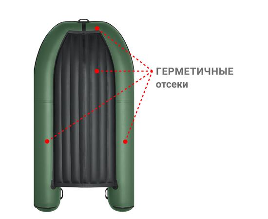 Надувная лодка Фрегат 310 Air (НДНД) Зеленый