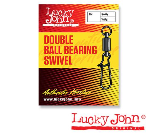 Вертлюги c застежкой Lucky John DOUBLE BALL BEARING SWIVEL 003 3шт.