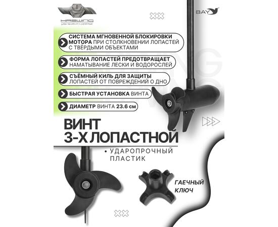 Электромотор лодочный Haswing Cayman B 12V 55 lbs (120 см) GPS