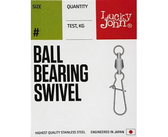 Вертлюги c застежкой Lucky John BALL BEARING SWIVEL 003 3шт.