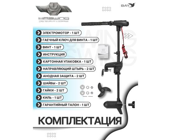 Электромотор лодочный Haswing Protruar 1.0 12V 65 lbs (87 см.)