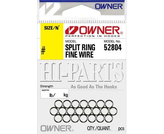 Кольцо заводное OWNER Split Ring Fine Wire №00 24шт