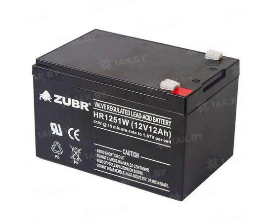 Аккумулятор ZUBR HR 1251 W (12V, 12Ah)
