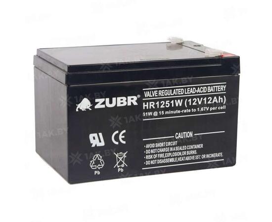Аккумулятор ZUBR HR 1251 W (12V, 12Ah)