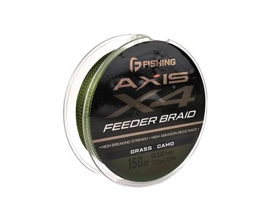 Шнур F-FISHING Axis Braid PE X4 Feeder 150м Grass Camo 0,12мм 7кг/15lb