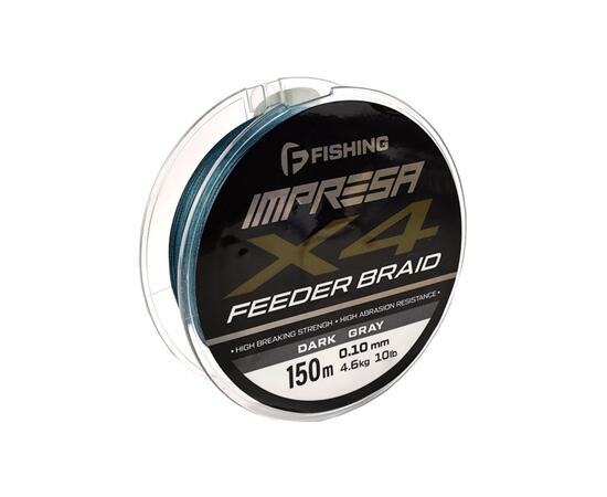 Шнур F-FISHING Impresa Braid PE X4 Feeder 150м Dark Grey 0,10мм 4,6кг/10lb