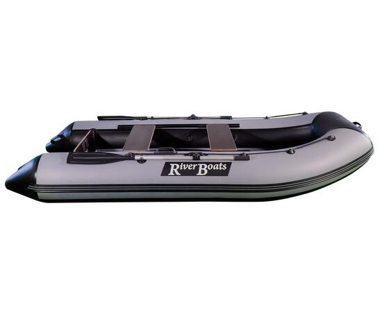 Надувная лодка RiverBoats RB 340 НДНД Лайт (черно-серый)