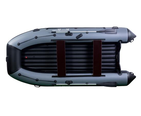Надувная лодка RiverBoats RB 370 НДНД (черно-серый)