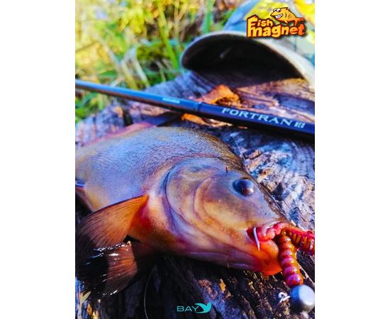 Силиконовая приманка съедобная Fish Magnet GiN 1.6 цвет 002, размер 40 мм, 12 шт мягкая, эластичная, с прорезью под офсет, активный хвост для окуня и хищной рыбы