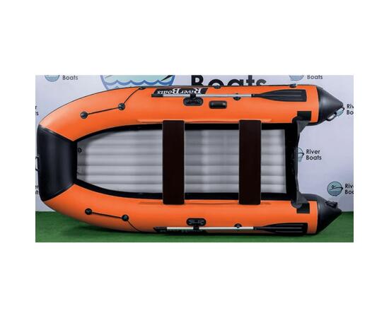 Надувная лодка RiverBoats RB 350 НДНД (черно-оранжевый)
