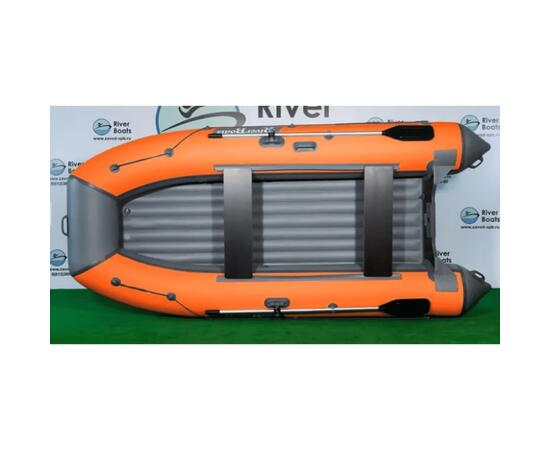 Надувная лодка RiverBoats RB 370 НДНД (серо-оранжевый)