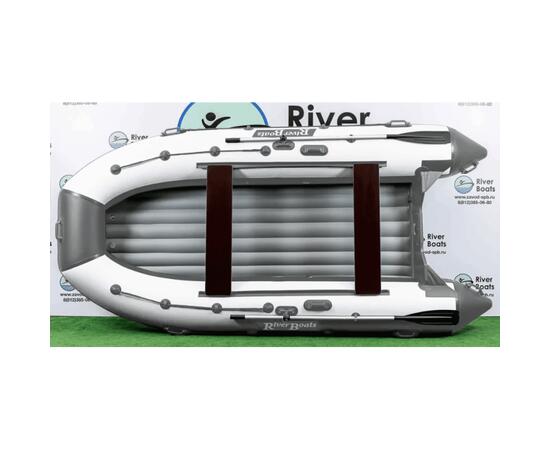 Надувная лодка RiverBoats RB 390 НДНД (серо-белый)