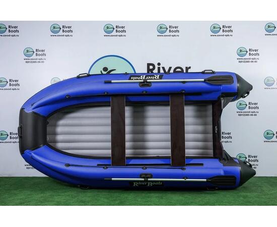 Надувная лодка RiverBoats RB 390 НДНД Фальшборт (черно-синий)