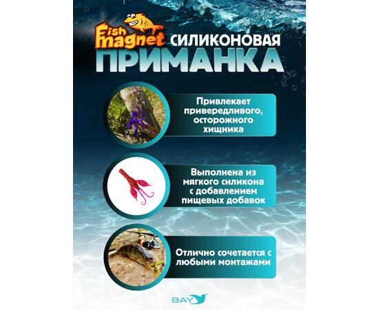 Силиконовая приманка Fish Magnet KRAKEN 2.7" цвет 006