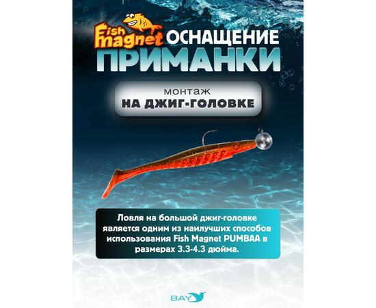 Силиконовая приманка Fish Magnet PUMBAA 4.3 размер 110 мм, цвет 207