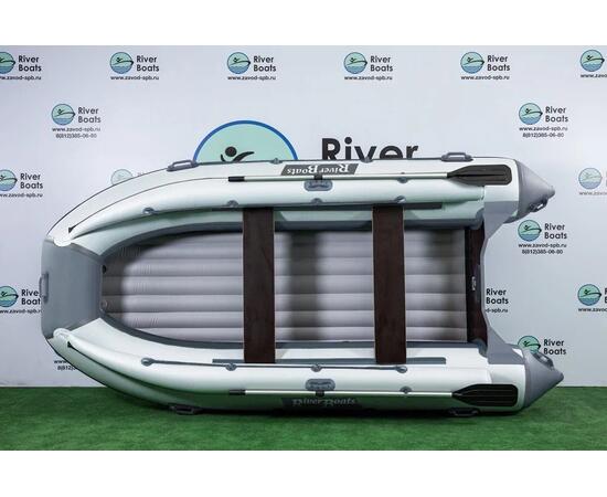 Надувная лодка RiverBoats RB 430 НДНД Фальшборт (серо-белый)