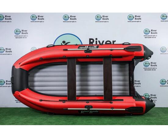 Надувная лодка RiverBoats RB 430 НДНД Фальшборт (черно-красный)