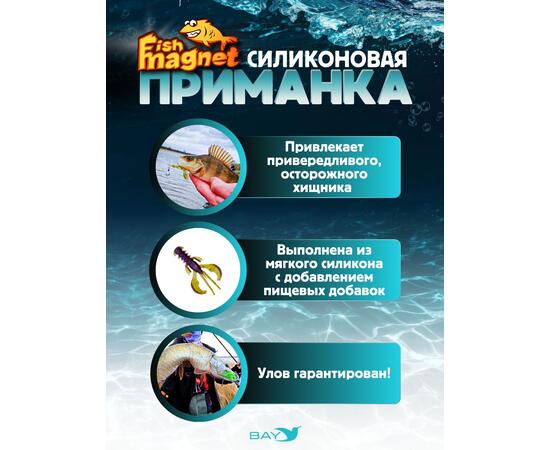 Силиконовая приманка Fish Magnet SHREDER 1.6 размер 40,6 мм, цвет 103