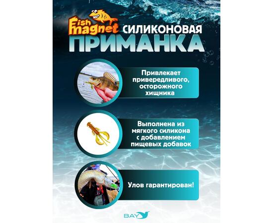 Силиконовая приманка Fish Magnet SHREDER 1.6 размер 40,6 мм, цвет 122