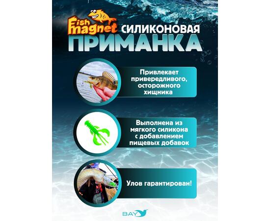 Силиконовая приманка Fish Magnet SHREDER 1.6 размер 40,6 мм, цвет 125