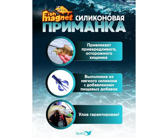 Силиконовая приманка Fish Magnet SHREDER 1.6 размер 40,6 мм, цвет 133