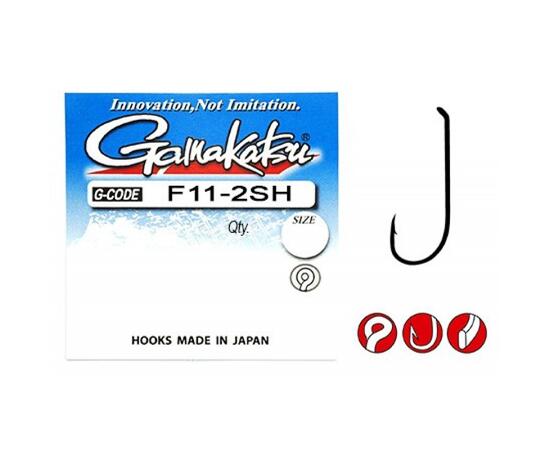 Крючки GAMAKATSU F11-2SH size 018, 25st
