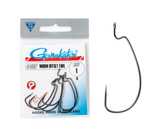 Крючки GAMAKATSU HOOK WORM OFFSET EWG NS