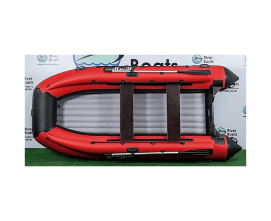 Надувная лодка RiverBoats RB 370 НДНД Фальшборт (черно-красный)