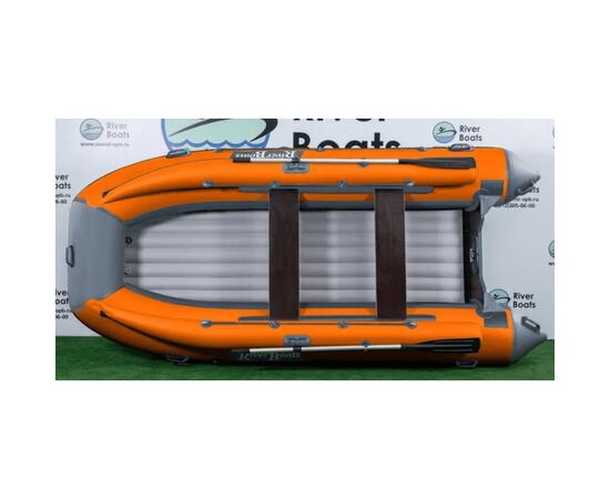 Надувная лодка RiverBoats RB 370 НДНД Фальшборт (серо-оранжевый)