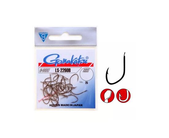 Крючки GAMAKATSU HOOK LS-2260B (BROWN)#14