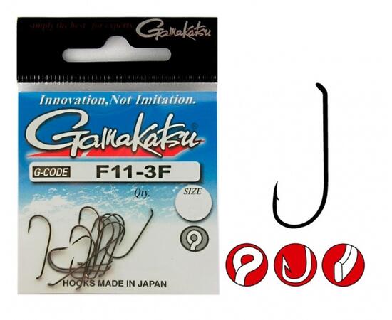 Крючки GAMAKATSU F11-3F size 008,25st.
