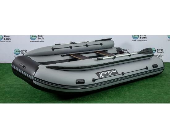Надувная лодка RiverBoats RB 370 НДНД Фальшборт (черно-синий)