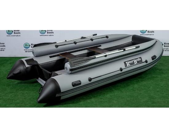 Надувная лодка RiverBoats RB 370 НДНД Фальшборт (черно-красный)