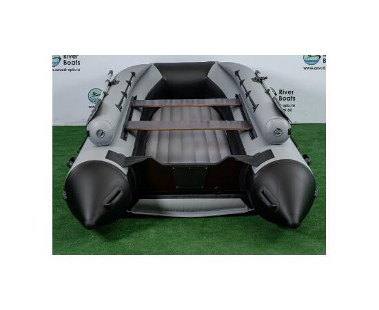 Надувная лодка RiverBoats RB 370 НДНД Фальшборт (черно-серый)