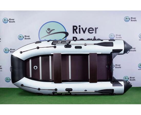 Надувная лодка RiverBoats RB 370 Киль (черно-белый)