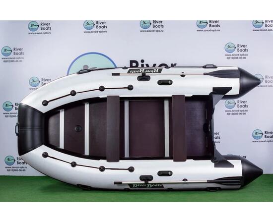 Надувная лодка RiverBoats RB 390 Киль (черно-белый)