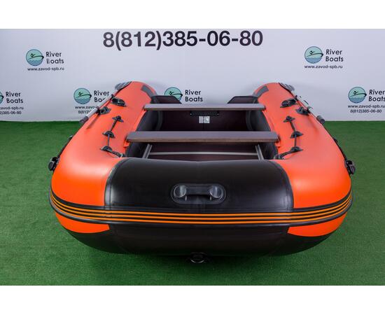 Надувная лодка RiverBoats RB 390 Киль (черно-оранжевый)