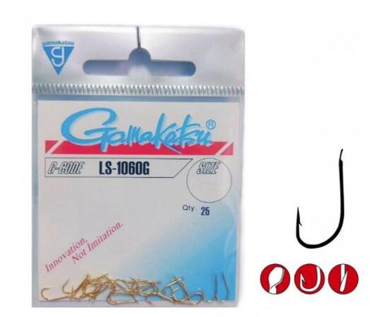 Крючки GAMAKATSU LS-1060G (GOLD) size 012, 25st