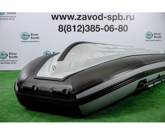 Надувная лодка РИБ RiverBoats RB 380 (черно-серый)