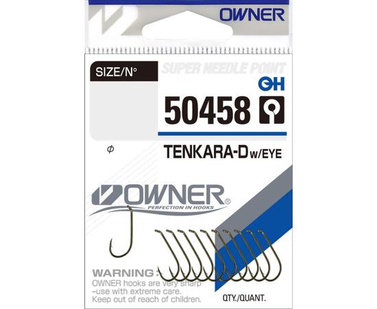 Крючок OWNER Tenkara Down w/eye brown №8 10шт
