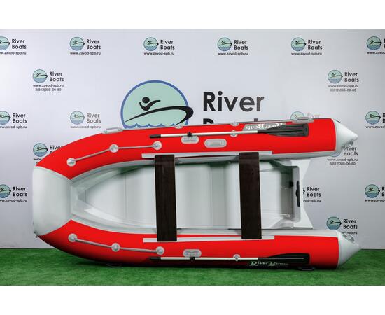 Надувная лодка РИБ RiverBoats RB 380 (черно-оранжевый)