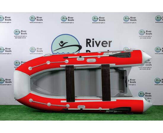 Надувная лодка РИБ RiverBoats RB 380 (черно-оранжевый)